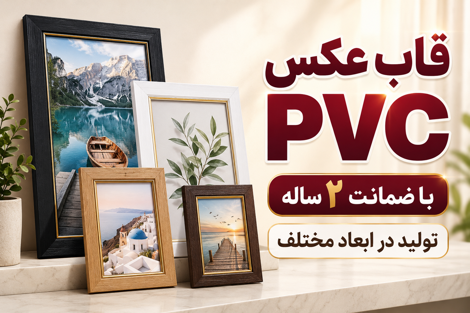 تولید قاب عکس PVC | سایز دلخواه + ضمانت ۲ ساله(09120506016) در تهران